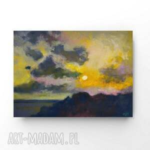 pejzaż - praca formatu 18/24 cm, pastele suche