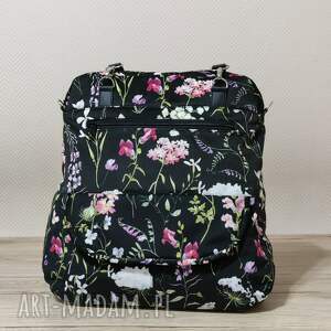 ręcznie robione plecak torba listonoszka - polne kwiaty