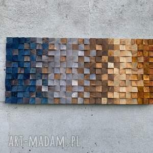 reessa, mozaika drewniana, dyfuzor dźwięku, dekoracja na ścianę 3d modern
