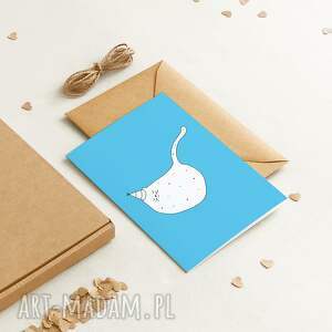 ekologiczna kartka okolicznościowa urodzinowa / dla dzieci hatt minimalizm, kot