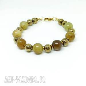 handmade agaty - bransoletka z kamieni naturalnych