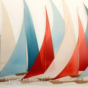 obraz na płótnie - marynistyczny statki łodzie żaglówki 120x80 cm 118301
