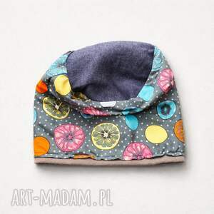 czapka damska kolorowa, dobra na codzienne noszenie podszewce,rozmiar