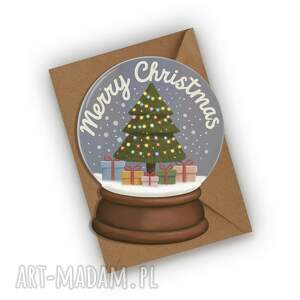 kartka świąteczna - kula merry christmas święta
