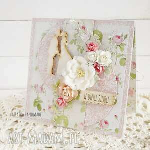 handmade scrapbooking kartki w dniu ślubu. Kartka w pudełku, 665