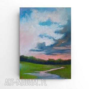 pejzaż - praca formatu 24/18 cm pastele suche