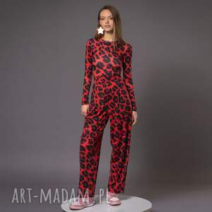 bluzka basic z długim rękawem - kate solar tropic efektowna panterkę