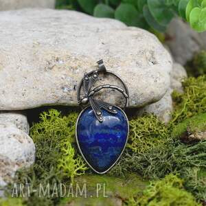 metalearth stalowy wisior ważka z lapisem lazuli / #281, cykada