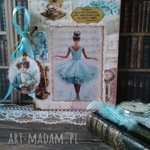 Prezent 🎻 Balerina/ Kobiecy romantyczny notes/ pamiętnik w stylu