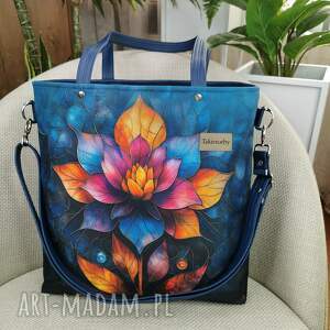 Prezent Torebka damska shopperka miejska - kwiat