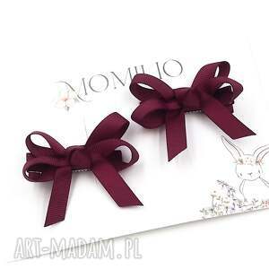 do kokardki Luna winne, spinki do włosów