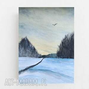 paulina lebida pejzaż - akwarela formatu 24/18 cm papier, farby