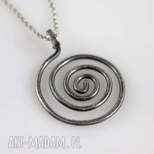 handmade wisiorki spirala - srebrny wisior (2310 09)