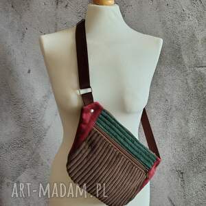 Damska nerko-torebka na rower i do pracy - pojemna saszetka handmade
