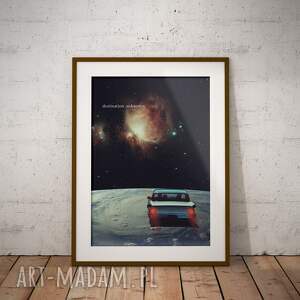 dapidoka plakat destination unknown A3 29,7x42cm kolaż kosmos