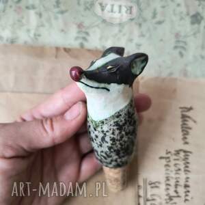 korek borsuk, ceramika, wyjątkowy prezent