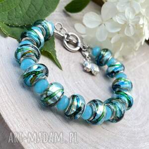 Prezent Bransoletka w kolorze nieba w74, dla wielbicielki błękitu