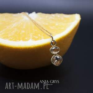 cytrynowe trio wisiorek pozłacany