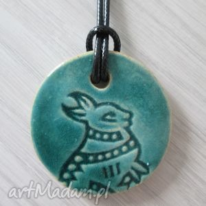 handmade naszyjniki turkusowy ceramiczny naszyjnik