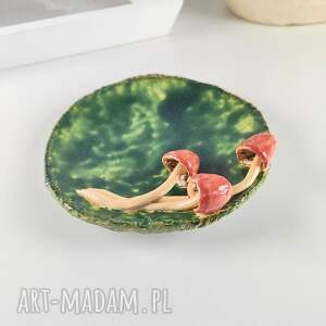 Podstawka na biżuterię, grzybki, talerzyk