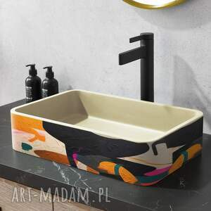 dom colorada - kolorowa ręcznie robiona umywalka z masy żywiczej z delikatnym