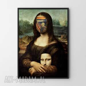plakat krzyk mony - format 30x40 cm mona lisa da vinci sztuka