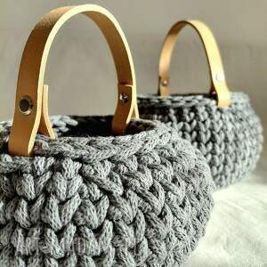 pomysł na prezent DWA KOSZYCZKI W STALOWYM KOLORZE