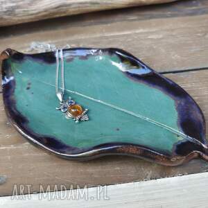 Prezent Ceramiczny talerzyk liść (c872) ceramika