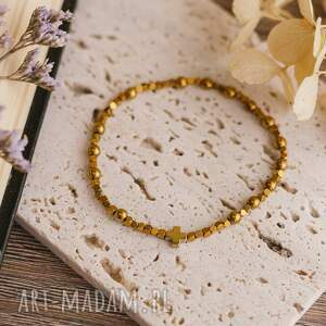 na rękę | Bransoletka różańcowa | Hematyt, różaniec