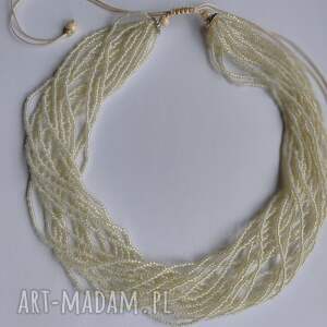 Naszyjnik Koraliki Drobne Perłowe Toho Na Sznurku