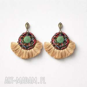 ruda klara ręcznie robione klipsy - boho lekkość, styl i oryginalność szukasz