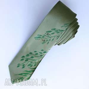 ręcznie wykonane krawaty krawat z nadrukiem - liście