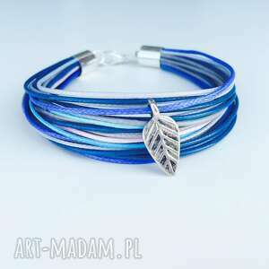 bransoletka blue leaf - Zapętlona Nitka biżuteria