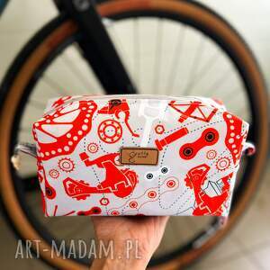 Prezent Męska kosmetyczka wodoodporna z motywem rowerowym i odpinaną
