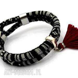 handmade bransoletka boho joyee azteq black & white