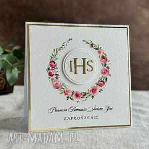 anna art and crafts eleganckie zaproszenia komunijne, wzór 28b, pierwsza