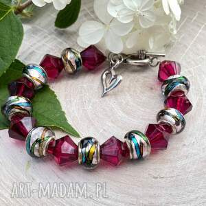 Prezent ze szkłem weneckim w146, bransoletka na jesień