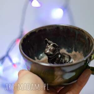 ceramiczna filiżanka z figurką buldożka - AzulHorse