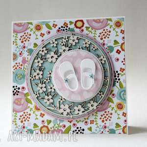 handmade scrapbooking kartki chrzest dziewczynki