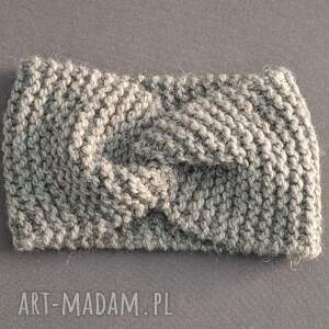 Prezent Stylowa OPASKA, która trzyma ciepło i styl SZARA, wykonana