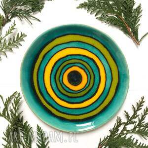 handmade ceramika artystyczny dekoracyjny talerzyk
