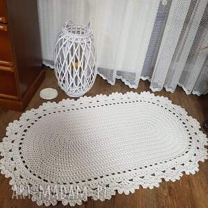 dywan owalny ze sznurka bawełnianego 70x130 cm