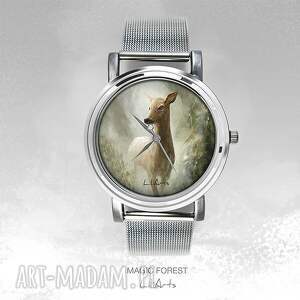 handmade zegarki zegarek, bransoletka - sarna - magic forest - watch