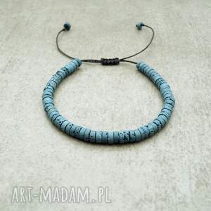 handmade niebieska lawa bransoletka