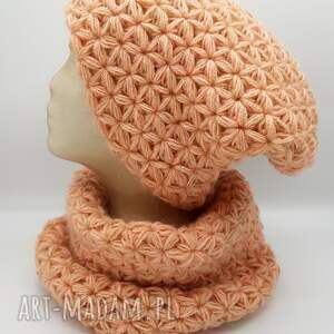 Komplet handmade czapka komin JAŚMIN