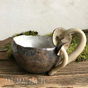 handmade ceramika kubek ceramiczny - dwa grzyby