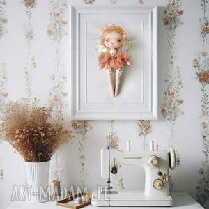 wróżka chrzestna - artystyczna lalka kolekcjonerska szmacianka filigranka