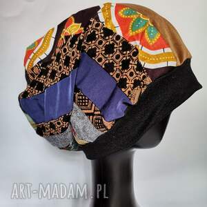 ręcznie zrobione czapki czapka damska handmade smerfetka turbanowa etno boho folk
