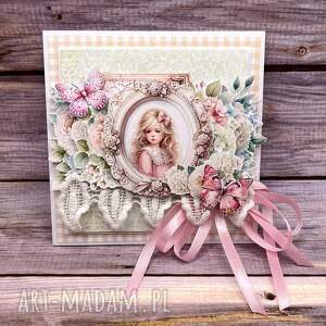 w stylu vintage - Laleczkowe historie - kartka dziecięca