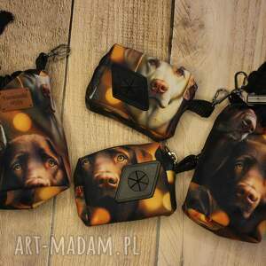 zestaw saszetka na smaczki i woreczki # labrador, spacer, pies zwierzaki